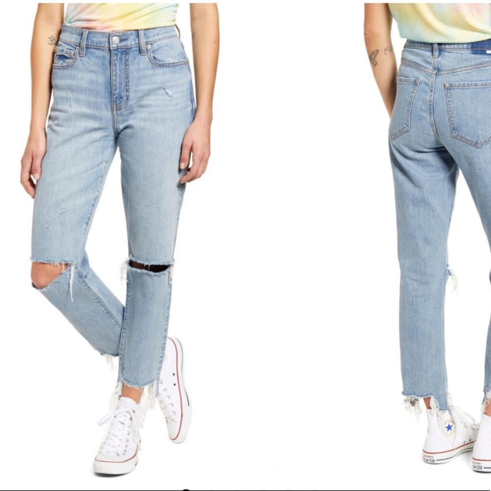 Daze Straight Ripped Ankle Skinny Jeans 30
